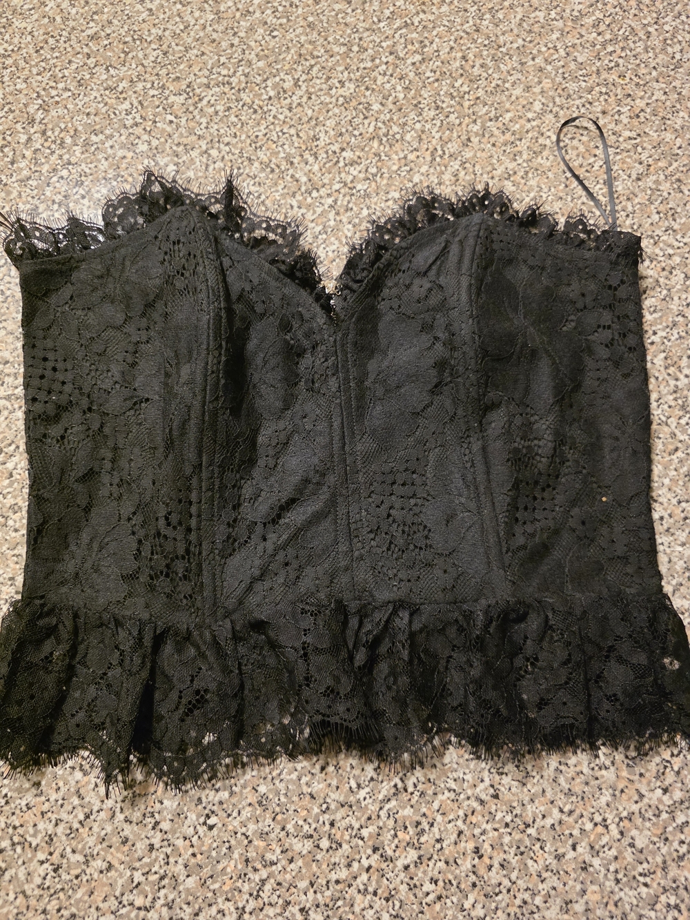 Fashion Nova Black Lace Bustier Corset Top